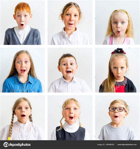 Niños Emociones Collage — Foto De Stock © Lenanichizhenova 165466592