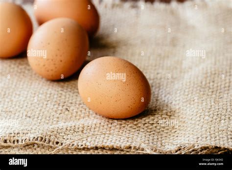 Brown Hens Eggs Stock Photo Alamy