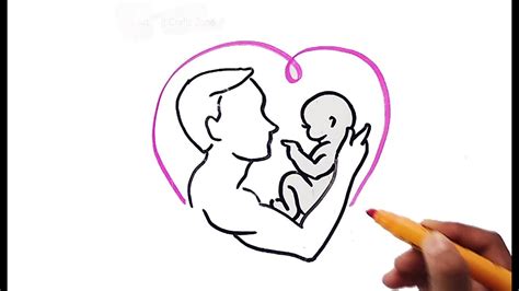 5 Simple Drawing on Fathers Day | Fathers Day Drawing ...