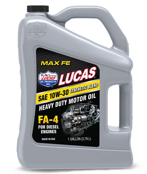 Synthetic Blend Sae 10w 30 Max Fe Api Fa 4 Heavy Duty Motor Oil Lucas