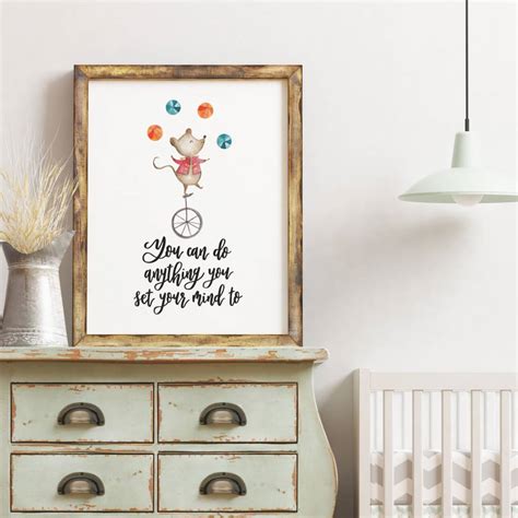 You Can Do Anything You Set Your Mind To Circus Print By Izzy And Pop