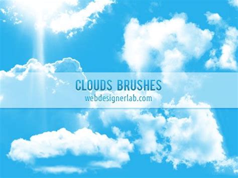 150 Free And High Resolution Cloud Brushes For Photoshop Designbeep