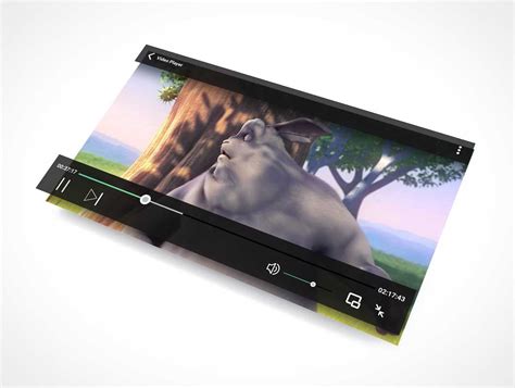 HD Streaming Video Player Playback Controls PSD Mockup PSD Mockups