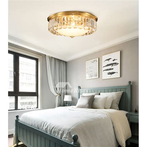 Readying for bed, dressing in the morning, reading, relaxing, romance.a bedroom is a busy place even during waking hours. Crystal Flush Ceiling Lights Fixtures Solid Brass Bedroom ...