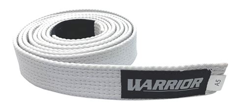 Warrior White Bjj Adult Rank Belt Giri Martial Arts Supplies