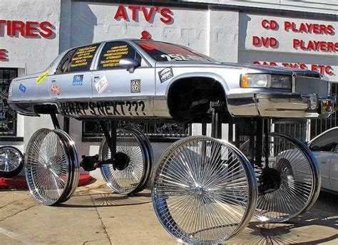 13 Crazy Rides With Ridiculously Large Rims Donk Cars Custom Cars