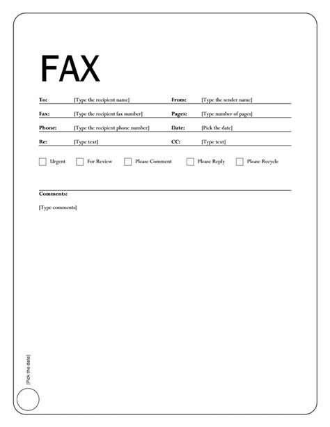 fax cover sheet templates word  utemplates