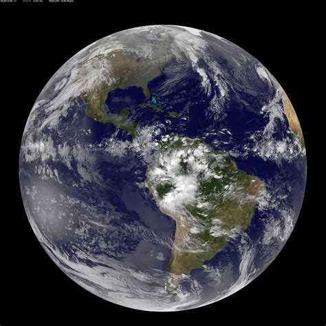 Satellite View Of Earth On 111111 Noaas Goes 13 Satelli Flickr