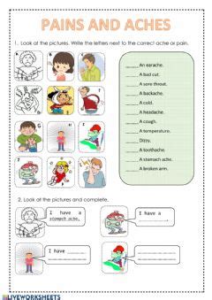 .reader worksheet to each student and have everyone write the sickness vocabulary words under the pictures of mr. What is the matter with......(him-her-me-you-them? worksheet