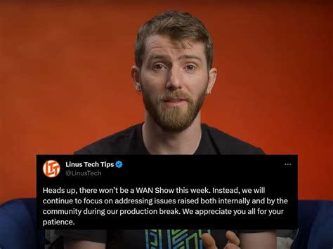 Linus Tech Tips Issues Public Statement Regarding Wan Show In Light Of