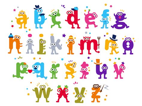 Children Learn Alphabet Characters By Manu On Dribbble