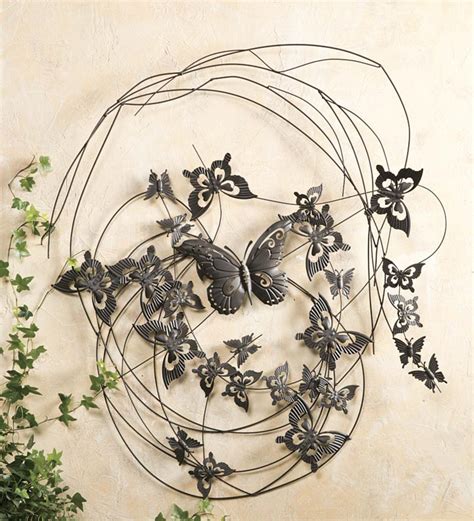 Flying Butterflies Metal Wall Art Wind And Weather