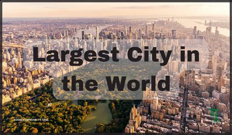 Largest City In The World 2023 Top 10 List With Names And Area