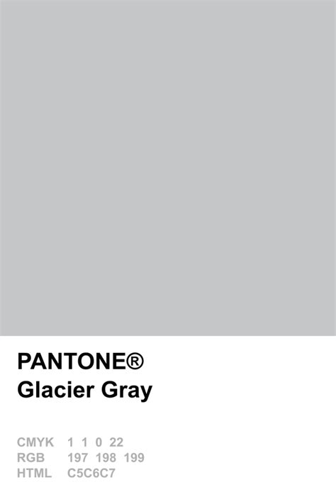 Pantone 2015 Glacier Gray Цвета покраски комнаты Серая цветовая