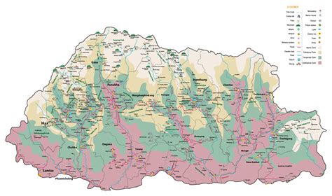 Bhutan Map Where Is Bhutan Koryo Tours
