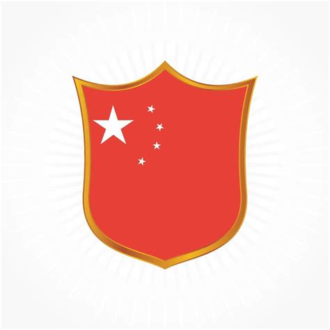 Vector De Bandera De China Con Marco De Escudo 3379104 Vector En Vecteezy