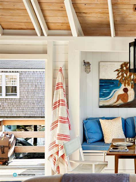 Dining Area On Nantucket Boathouse John Robshaw Stripped Throw