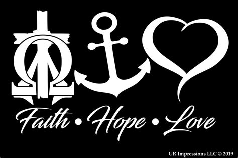Faith Hope Love Alpha Omega Decal Vinyl Sticker Graphics Ur