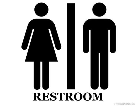 This free printable restroom signs can be printed according to your convenience and use it accordingly. Printable Unisex Restroom Sign | Restroom sign, Printable ...