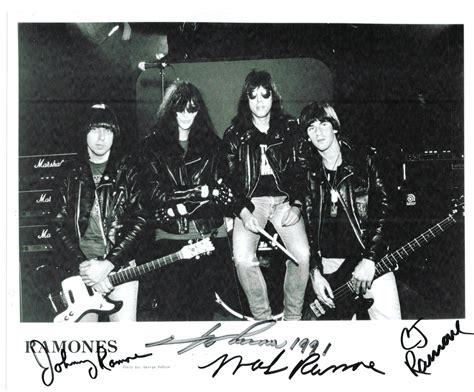 Lot Detail Ramones Signed 8x10 Photo By Johnny Joey Marky And Cj Ramone