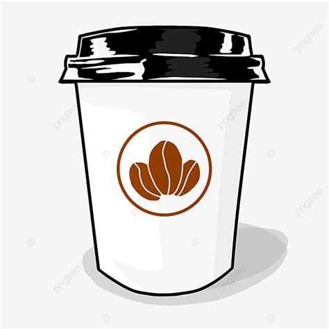 Paper Coffee Cup Clipart Transparent Background Paper Cup Cartoon