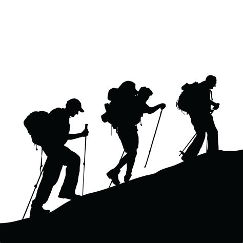 Download Climbing Silhouette Black Royaltyfree Mountaineering Png File