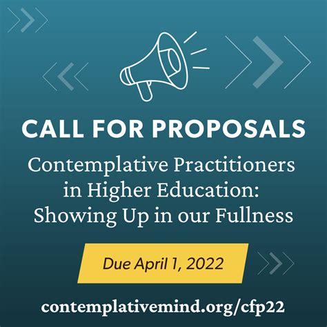 Call For Proposals The Center For Contemplative Mind In Society