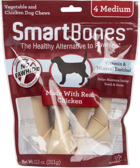 Smartbones Medium Chicken Chew Bones Dog Treats 4 Pack
