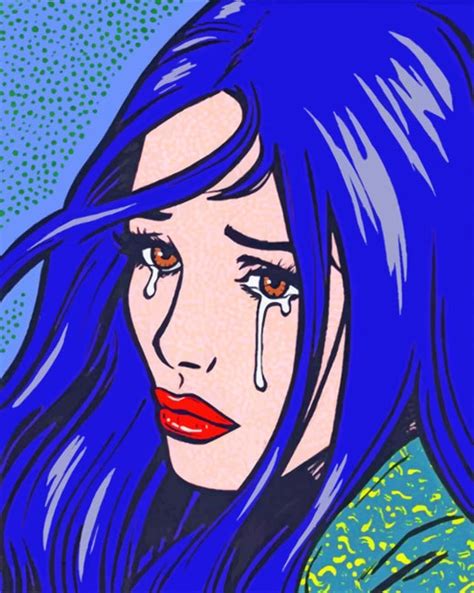 Girl Crying Pop Art Paint By Number Numeral Paint
