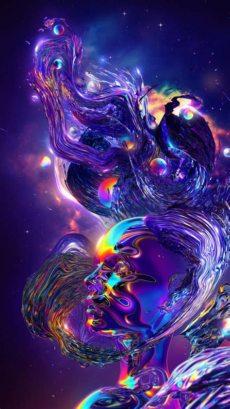 woman wallpaper 4k dream space psychedelic