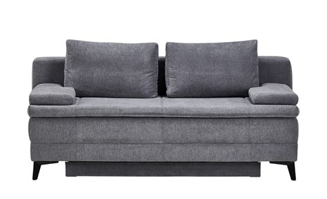 Sofa, xxl, big sofa inkl decke & kissen. Boxspring- Schlafsofa Ciri ¦ grau ¦ Maße (cm): B: 200 H ...