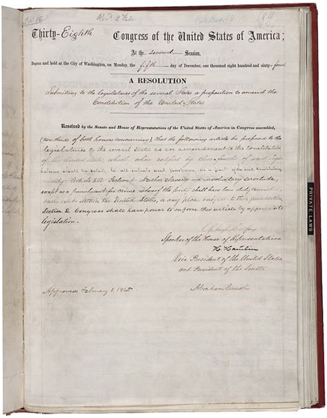 Thirteenth Amendment To The United States Constitution Simple English