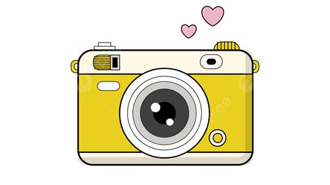 รูปกล้องการ์ตูนสีเหลืองดิจิตอล Png กล้อง ดิจิทัล การถ่ายภาพภาพ Png