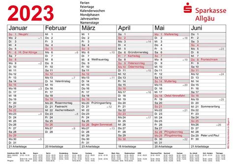 Kalender 2022 And 2023 Mit Bayerischen Ferien Und Feiertagen Sparkasse