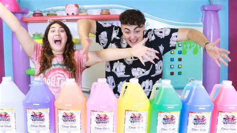 Giant 3 Colors Of Glue Slime Challenge Gallon Size Slimeatory 409