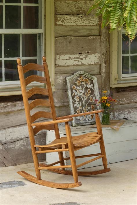 Gotland 3 piece outdoor rocking chairs patio bistro set modern patio furniture porch armchair conversation sets with coffee table & cream thickened cushion. Ash Ladderback Porch Rocking Chair from Dutchcrafters ...
