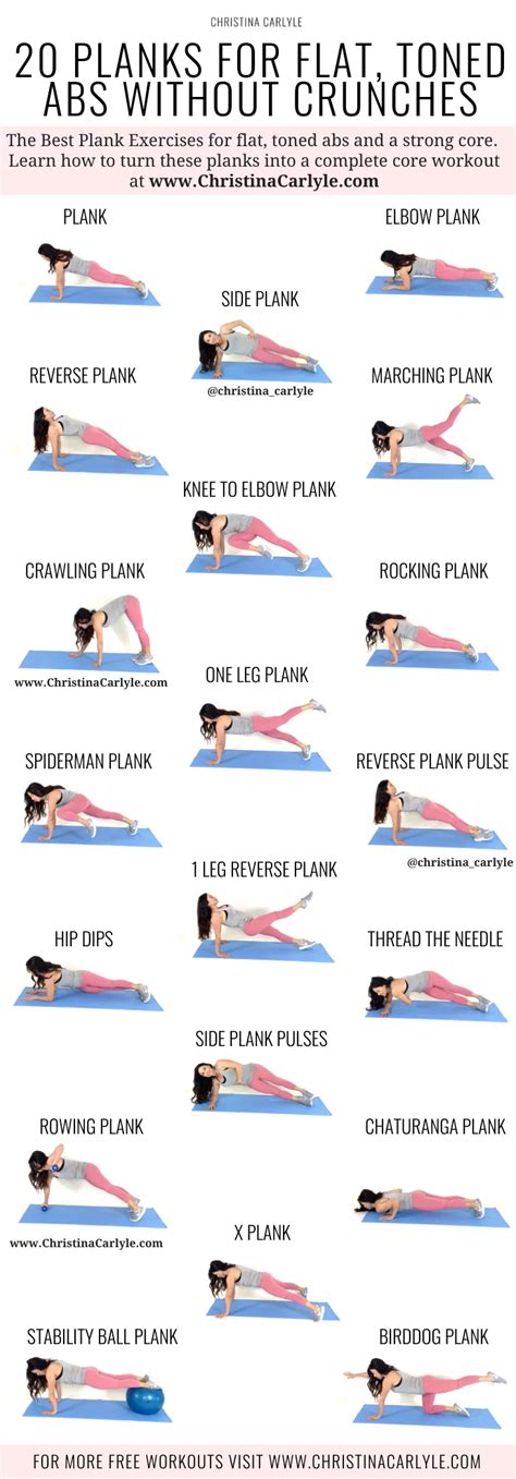 20 Planks For Abs Plank Exercises And Benefits Christina Carlyle