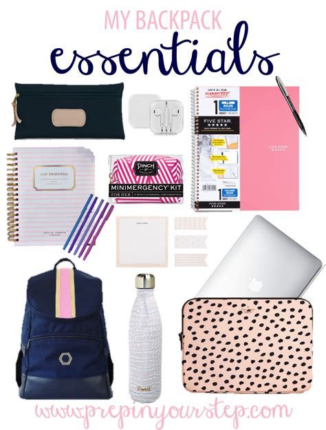 Prep In Your Step My Backpack Essentials Essentials Pinterest