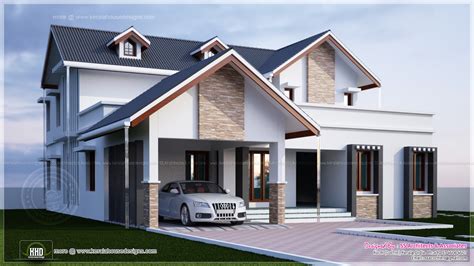 2021's best 4 bedroom modern house plans & floor plans. Modern 4 bedroom villa exterior | Home Kerala Plans