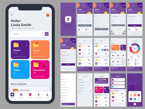 Mobile App Ui Kit With Different Gui Layout Including Log In Create