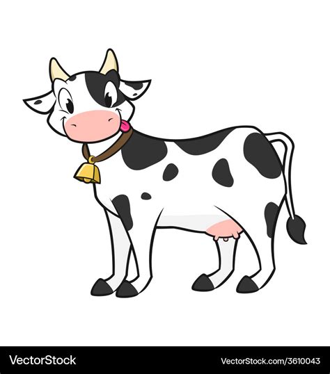 Cartoon Cow Royalty Free Vector Image Vectorstock