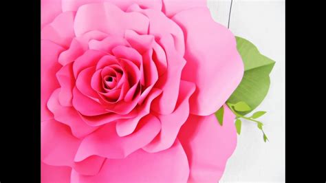 Giant Paper Rose How To Tutorial Youtube