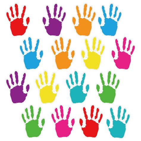 Buy 48 Pieces Colorful Handprint Cut Outs Hand Creative Cutouts