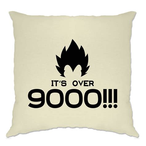 Novelty Anime Parody Cushion Cover Its Over 9000 Slogan Shirtbox