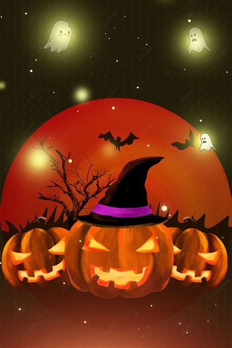 Background Karnaval Halloween Latar Belakang Labu Seram Halloween