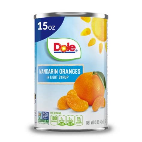 Dole Canned Mandarin Oranges Fruit In Light Syrup 15 Oz Dillons