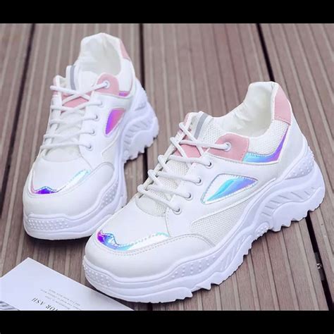 White Platform Sneakers Casual Shoes Women Trendy Shoes Sneakers