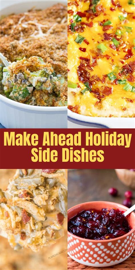These can be made two days ahead and reheated in the microwave — a huge bonus. 10 Make-Ahead Holiday Side Dishes (With images) | Christmas side dish recipes, Holiday side ...