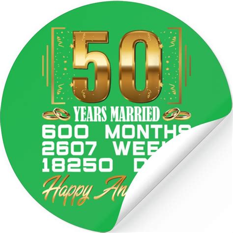 50 Years Married Funny 50th Wedding Anniversary Designed And Sold By Ghaston Deana