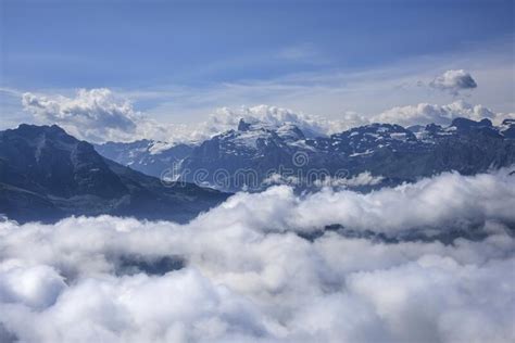 Swiss Alps Above The Clouds Stock Image Image Of High Rock 244505115
